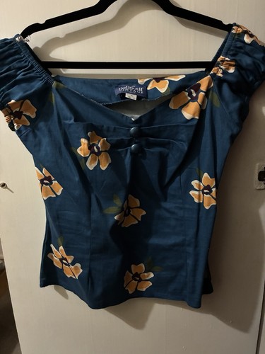 Collectif vintage blue floral - blue,