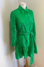ZARA guipure lace shirt dress