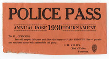 1930 police pass - pass, the