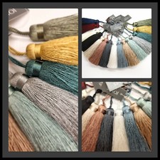 Reef Key Tassel - Decorative Cushion Fabric Trim Trimming 9cm + 6cm loop 