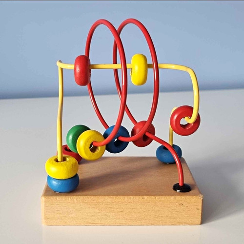 E wooden bead maze - e.,