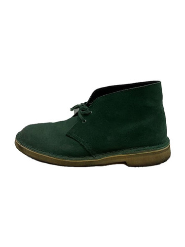 Clarks boots 5cm grn suede - clarks, boots/25.5cm/grn/suede
