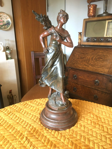 Antique tall french - antique, spelter