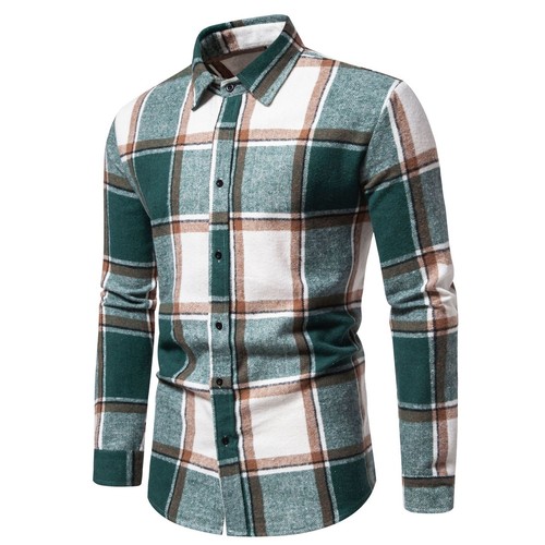 Mens check shirts long sleeve - check,