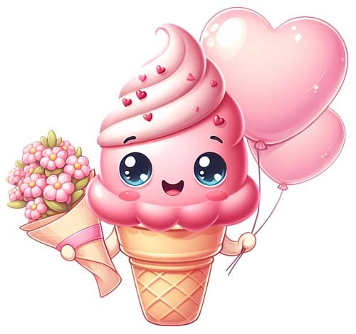 Colourful valentine day ice - valentine's,