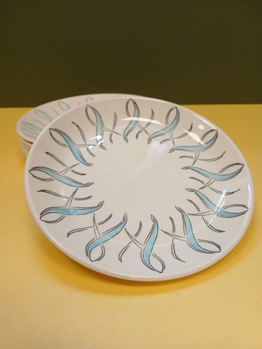 Biltons side plates - side, blue