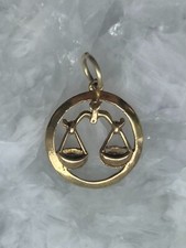 Vintage 9ct Yellow Round Libra