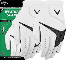 CALLAWAY Weather Spann - Mens Left Hand (RH Player)  Golf Gloves PACK OF 2 - Med