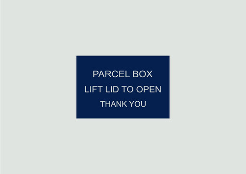 Parcel box lift lid open - parcel,