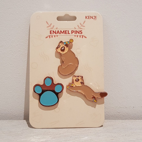 Tanuki racoon dog enamel - racoon,