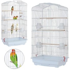 Large metal bird cage - cage, white