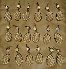 Chandelier Replacent Crystal Lead Cut Glass Faceted Teardrop Prisms 70mm X 25mm