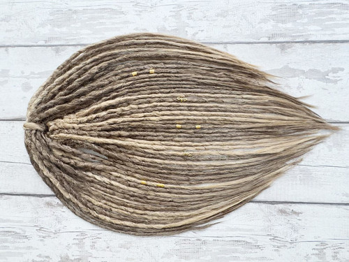 Ash brown blonde dread locs - brown,