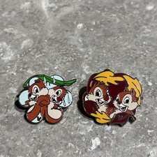DISNEY CHIP AND DALE HIDDEN MICKEY PINS SEASONS  SPRING AND FALL AUTUMN