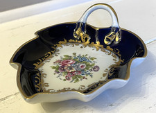 Limoges porcelain cobalt blue