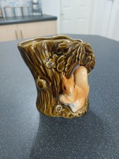 A Vintage Sylvac Pottery Vase Featuring A Squirrel  Model 4233