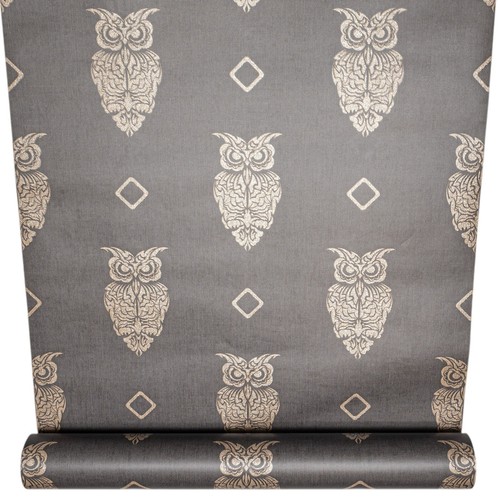 Gold brown owl - gold,