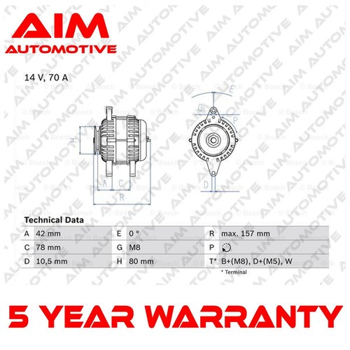 Alternator aim fits nissan - alternator,