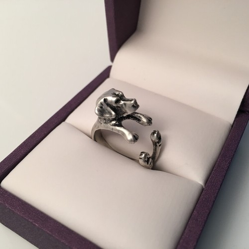 Labrador retriever ring silver - labrador,