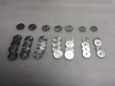 Vintage National Transport tokens  .10p/.20p, 35 in total,Trains Tramcar & Buses