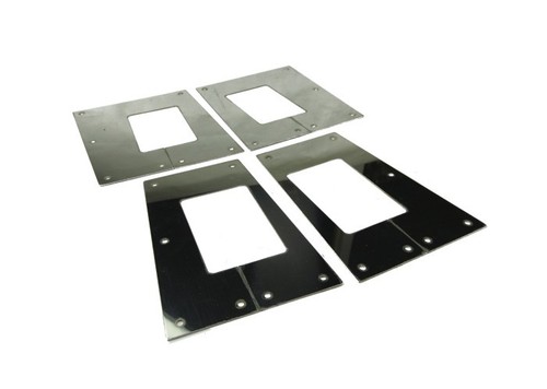 Door hinge plate set steel - hinge, s/steel