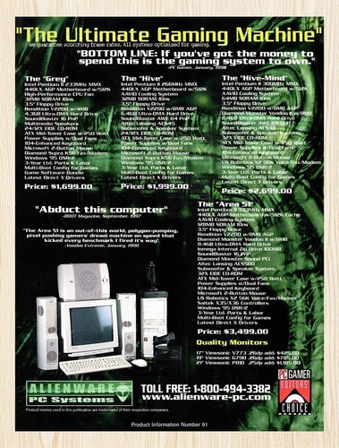 1998 alienware systems - alienware,