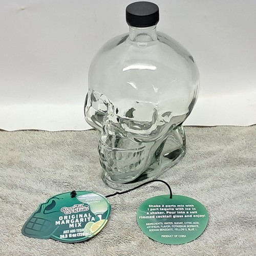 Glass skull bottle excellent - glass,