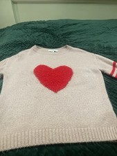 Next Heart Jumper Pink And Red