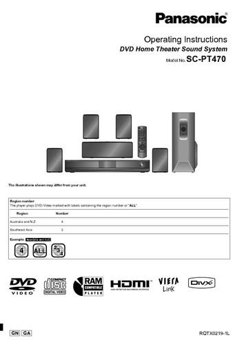 Panasonic pt470 home - panasonic, sa-pt470
