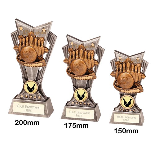 Ten pin bowling trophy - ten,