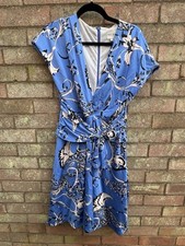 Reiss SAMMI Blue Floral Ruched