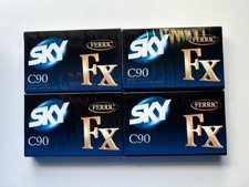4 Pack Sky FX C90 Blank Audio Cassette Tapes New Sealed