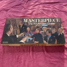 Vintage Masterpiece Board Game Parker Brothers 1970 Classic Art Auction Complete