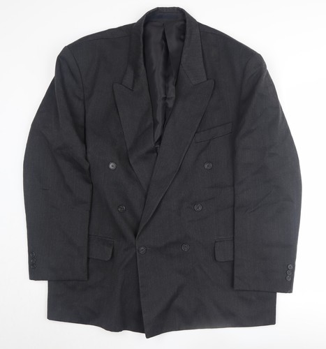 Burton black double breasted - black, double-breasted