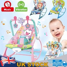 Adjustable Baby Bouncer Rocker Swing Vibration Chair Soft Soothing Music Infant