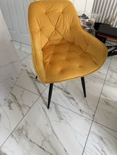 Modern Accent Yellow Velvet