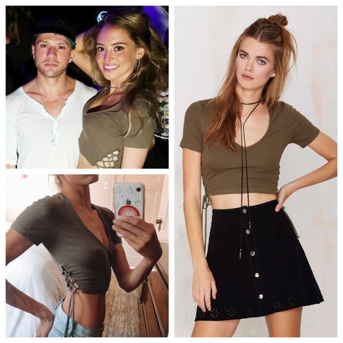 Nasty gal lace ribbed crop - lace,