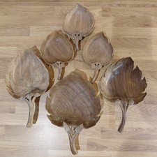 Set Of 6 Wooden Bowls Hand