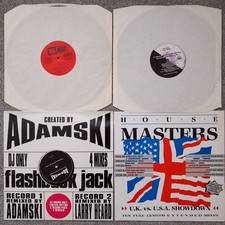 4 Classic HOUSE TECHNO ACID HOUSE RAVE ADAMSKI 12" VINYL RECORDS Bundle Lot