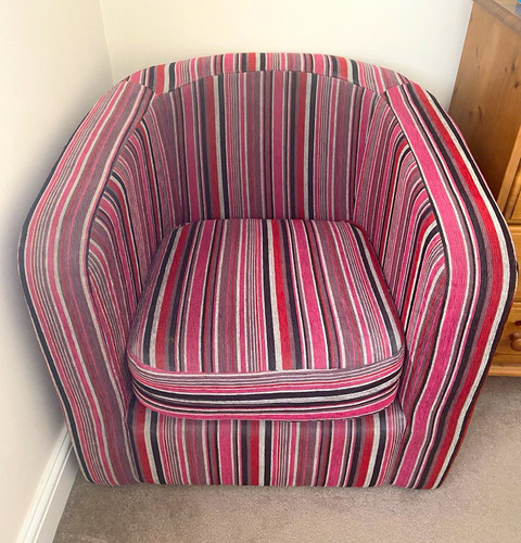 Dfs striped fabric accent - striped, tub