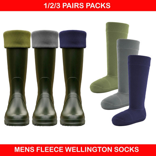 Mens wellie socks warm fleece - mens,