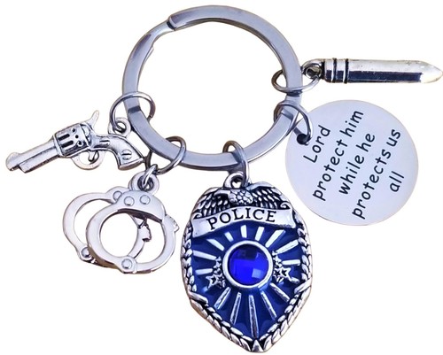 Police keychain handcuffs - keychain,