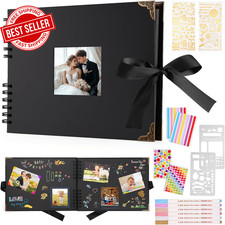 Scrapbook Photo Album 80 Pages DIY Wedding Baby Milestones Memory Keepsake Book