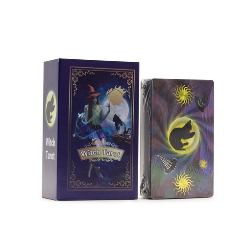 Purple foil tarot card set - foil,