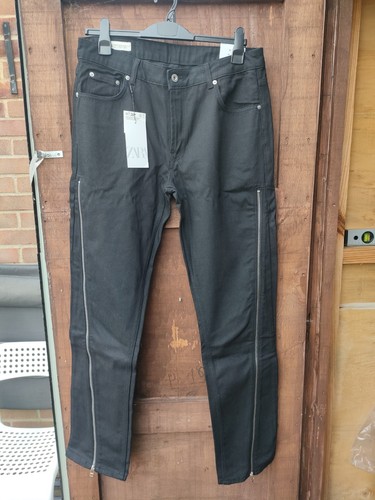 Mens zara black flared jeans - zara,