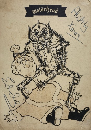 Motorhead signed cartoon - -,