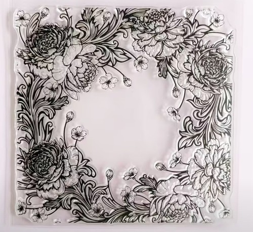 Clear stamps flowers - clear,