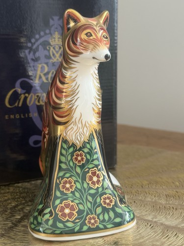 Royal crown derby - crown, fox
