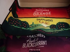 3 THATCHERS CIDER BAR RUNNERS GOLD,ORANGE,APPLE AND BLACKCURRENT