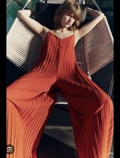 ZARA LONG PLEATED JUMPSUIT